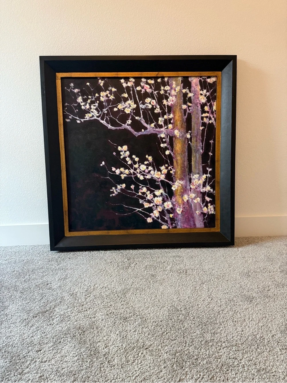 Z Gallerie Pink and Gold Blossoms Framed Art Print